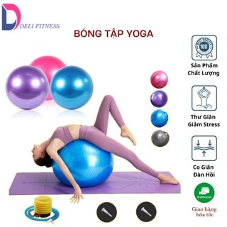  Bóng Yoga Mini Tập Yoga Gym Pilates Cỡ Nhỏ 25 cm Dày 2mm Chống Nổ 