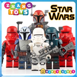 Đồ chơi Xếp hình Star Wars gồm Bo Katan - Jet Trooper - Mandalorian - Sabine Wren Minifigures Koruit KT1045