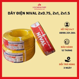 Dây điện Nival 2x0.75, 2x1, 2x1.5 lõi đồng
