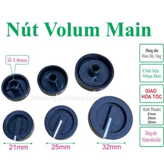 Túi 02 Núm vặn volume cho cục đẩy MAIN - linh kiện điện tử QUỲNH DIỄN