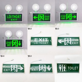 Đèn Sự Cố Khẩn Cấp Chiếu Sáng Kết Hợp Biển Chỉ Dẫn Thoát Hiểm, Toilet, Thoát Nạn Exit, Phòng Cháy Chữa Cháy