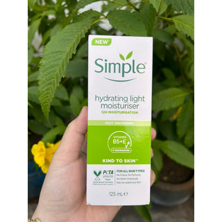 125ml - Sữa Dưỡng Ẩm Simple Dịu nhẹ cấp ẩm đến 12 giờ