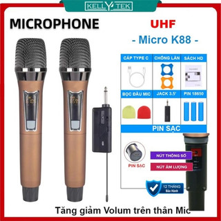  Micro Không dây Karaoke K58 | AUD102  2 Mic  | AUD001  1 Mic  Micro hát karaoke dùng cho Mọi Amply Loa Kẹo kéo Vang 