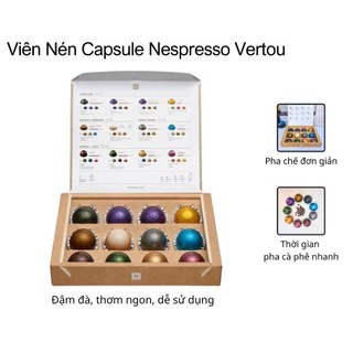 Viên nén cà phê nespresso vertuo, cà phê viên nén, hộp 12 viên, hàng chính hãng, date xa, nhadepđồ