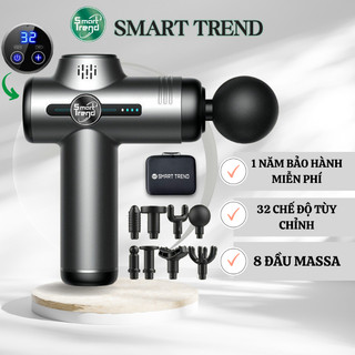Máy massage cầm tay 32 chế độ mini - máy massage lưng, mát xa cổ vai gáy giảm đau nhức màn hình led cao cấp Smart Trend