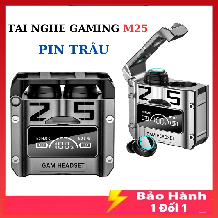 Tai Phone Bluetooth HBS 730, Tai Nghe Bluetooth M25 Gaming Phiên Bản Cao Cấp, Âm Thanh Cực Tốt, Pin Trâu 5-6 Tiếng
