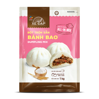 Bột trộn sẵn bánh bao Xe Đạp loại 1 kg, bột bánh bao thơm ngon, phồng xốp, không chất bảo quản