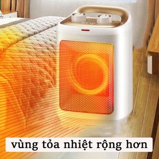 Máy sưởi mini để bàn Corisu công nghệ sưởi gốm Ceramic không khô da, độ ồn tối thiểu, công suất 2000w sưởi ấm tức thì