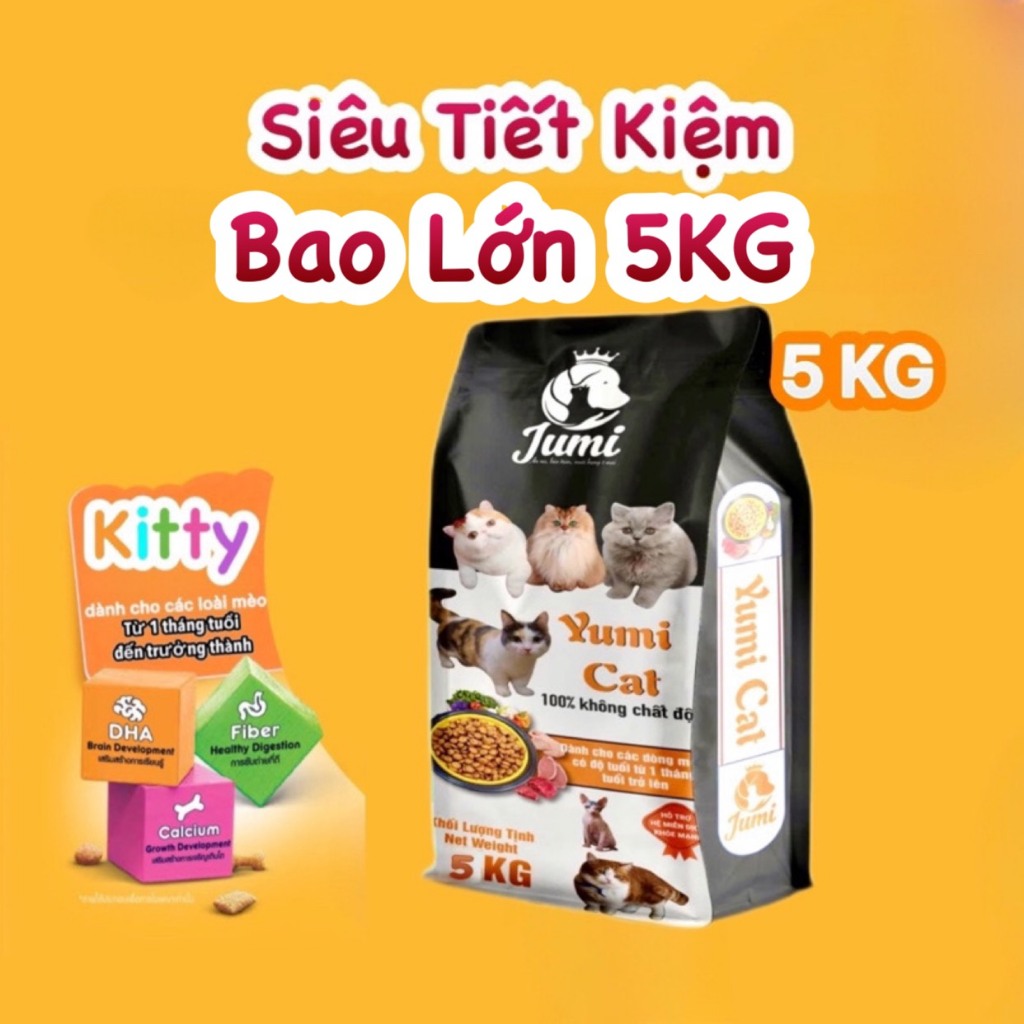 thức Ăn Cao Cấp Dành Cho Mèo YUMI CAT Bao Lớn 5 Kg < siêu tiết kiệm >