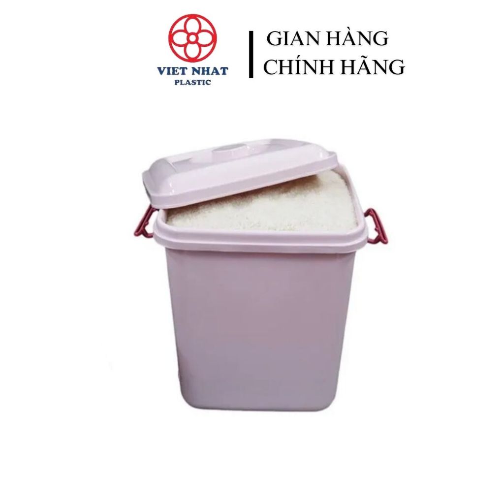 thùng đựng gạo 10kg nhựa Việt Nhật thùng gạo nhựa có nắp 5351