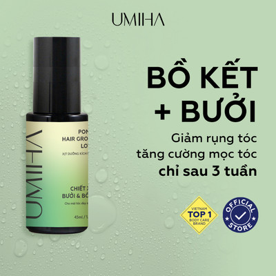Xịt kích mọc tóc ngăn rụng tóc Bưởi Bồ Kết UMIHA (45ml) - Xịt bưởi x2 hiệu quả kích mọc tóc nhanh và dưỡng chăm sóc tóc