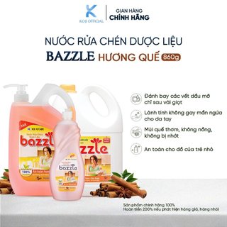 Combo nước rửa chén hương quế Bazzle Hàn Quốc các size ko gây kích ích da, không lưu mùi trên chén bát loại có vòi