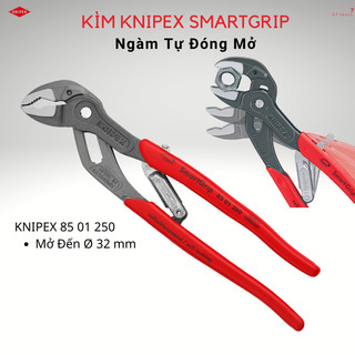 Kìm nước mỏ quạ knipex smartgrip® 85 01 250 mở đến ø32mm chiều dài 250mm