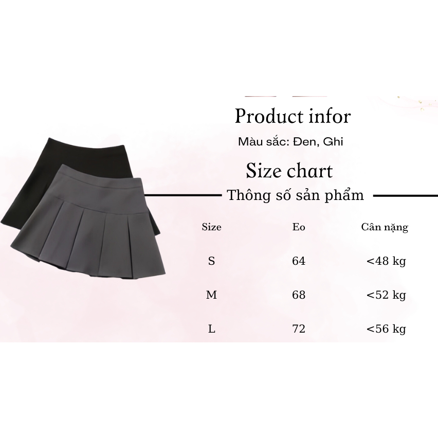 Váy Ngắn Form Chữ A  Xếp Ly Bản To Phong Cách Hàn Quốc T305 | BigBuy360 - bigbuy360.vn