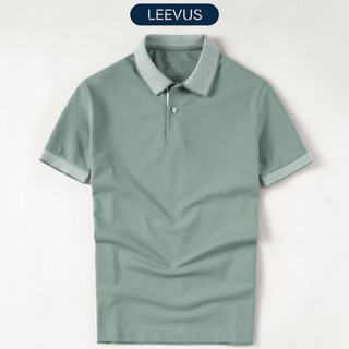 [TẶNG HỘP CHO ĐƠN TỪ 499K] Áo Polo nam STRIPED COLLAR LEEVUS phối sọc cổ, vải CVC cá sấu, form regular APL320