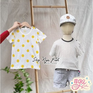 Áo cotton giấy xuất hàn cho bé Nga Fish