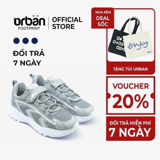 Giày Sneaker cho trẻ em Urban TB2304 full màu đen-ghi- xanh chàm