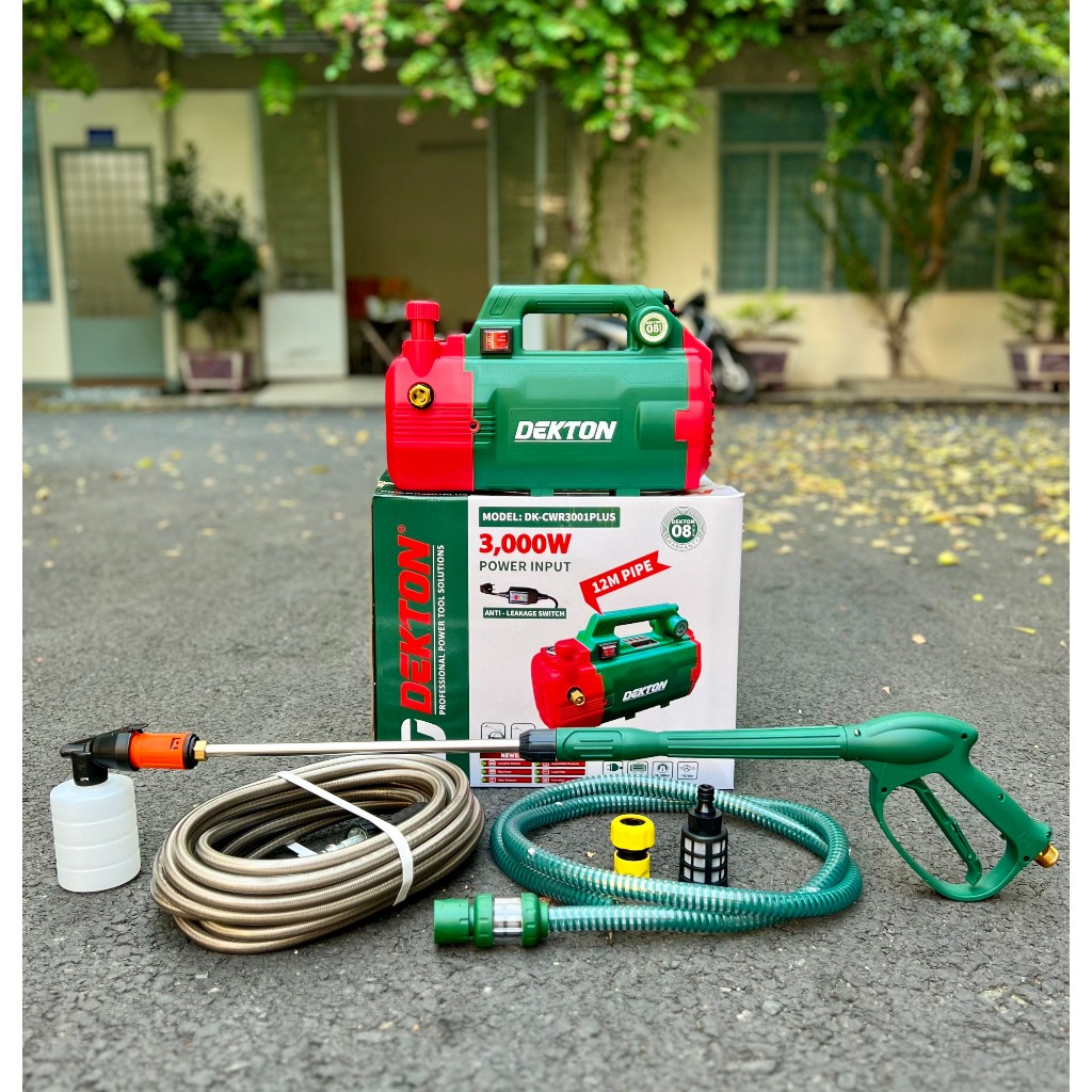 DK-CWR3001Plus Máy Xịt Rửa Xe 3000W Dekton (Kèm bộ chống giật) Bảo Hành Chính Hãng 6 Tháng