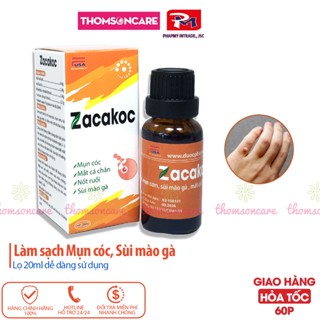 Dung dịch bôi mụn cóc, sùi mào gà, mụn cơm zacakoc các vết chai sừng, tẩy mụn thịt, nốt ruồi