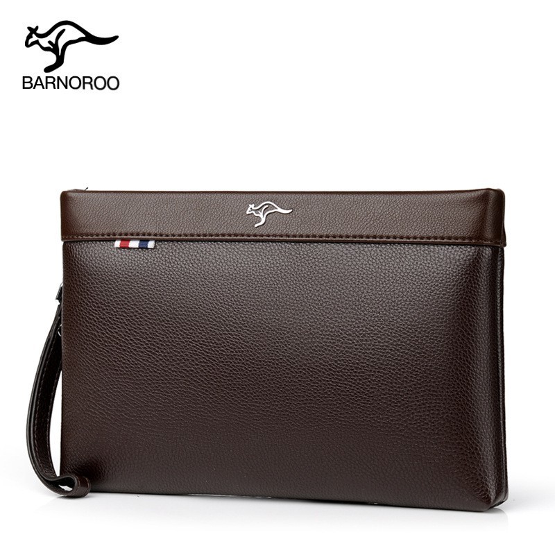 Túi Cầm Tay Kẹp Nách Nam Đẹp Hàng Hiệu Da PU Cao Cấp Chính Hãng Thương Hiệu BARNOROO - Túi Ví Nam Cầm Tay Công Sở