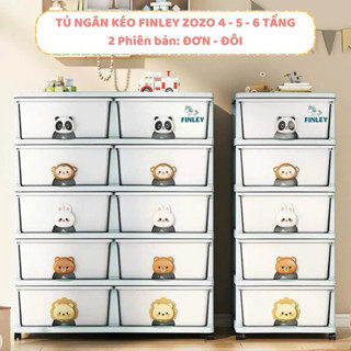 TỦ ĐÔI FINLEY ZOZO TAY NẮM HOẠT HÌNH, KỆ ĐỰNG ĐỒ CHƠI, BỈM SỮA CHO BÉ
