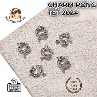 Charm rồng tết 2024, đá hình cao cấp