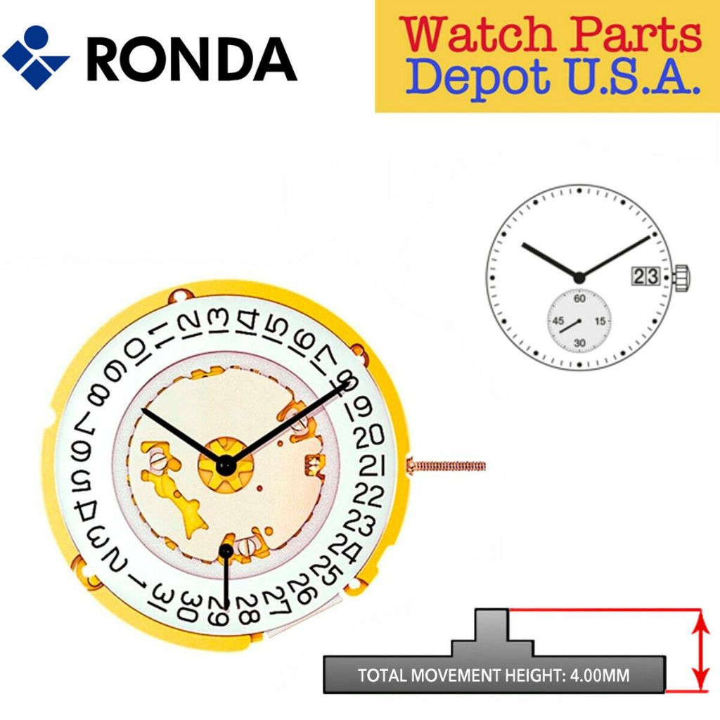 Máy đồng hồ Harley Ronda 6004D Movement