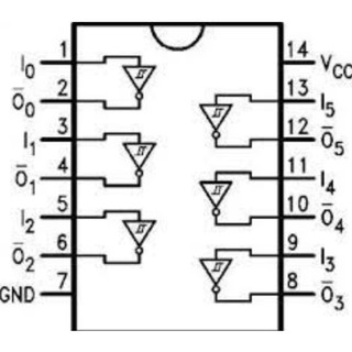 74HC14 ic logic cổng not DIP 14