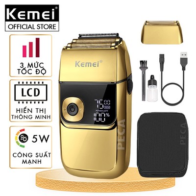 Máy cạo râu Kemei KM-2028 màn hình LCD thông minh 3 tốc độ cắt- có thể fade tóc - phân phối chính hãng