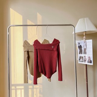 Áo len vai ngang vạt lệch (kèm tag)