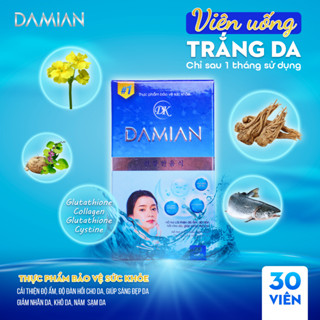 Mua 4 Tặng 2 Viên uống Damian trắng da, mờ thâm nám, dưỡng trắng chỉ sau