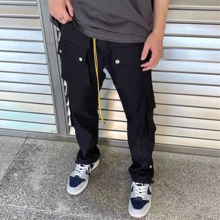 Quần cargo kaki túi hộp dây vàng debu clothé