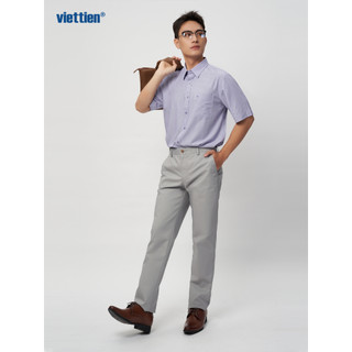 Sơmi ngắn tay VIỆT TIẾN lai bầu vải sợi hoa hồng phom regular - 1S1927NR1/SBAZ