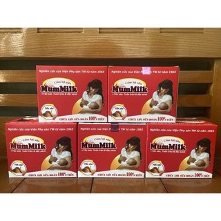Cốm lợi sữa mummilk yến sào siêu lợi sữa cho mẹ combo 5 hộp, hộp 20 gói