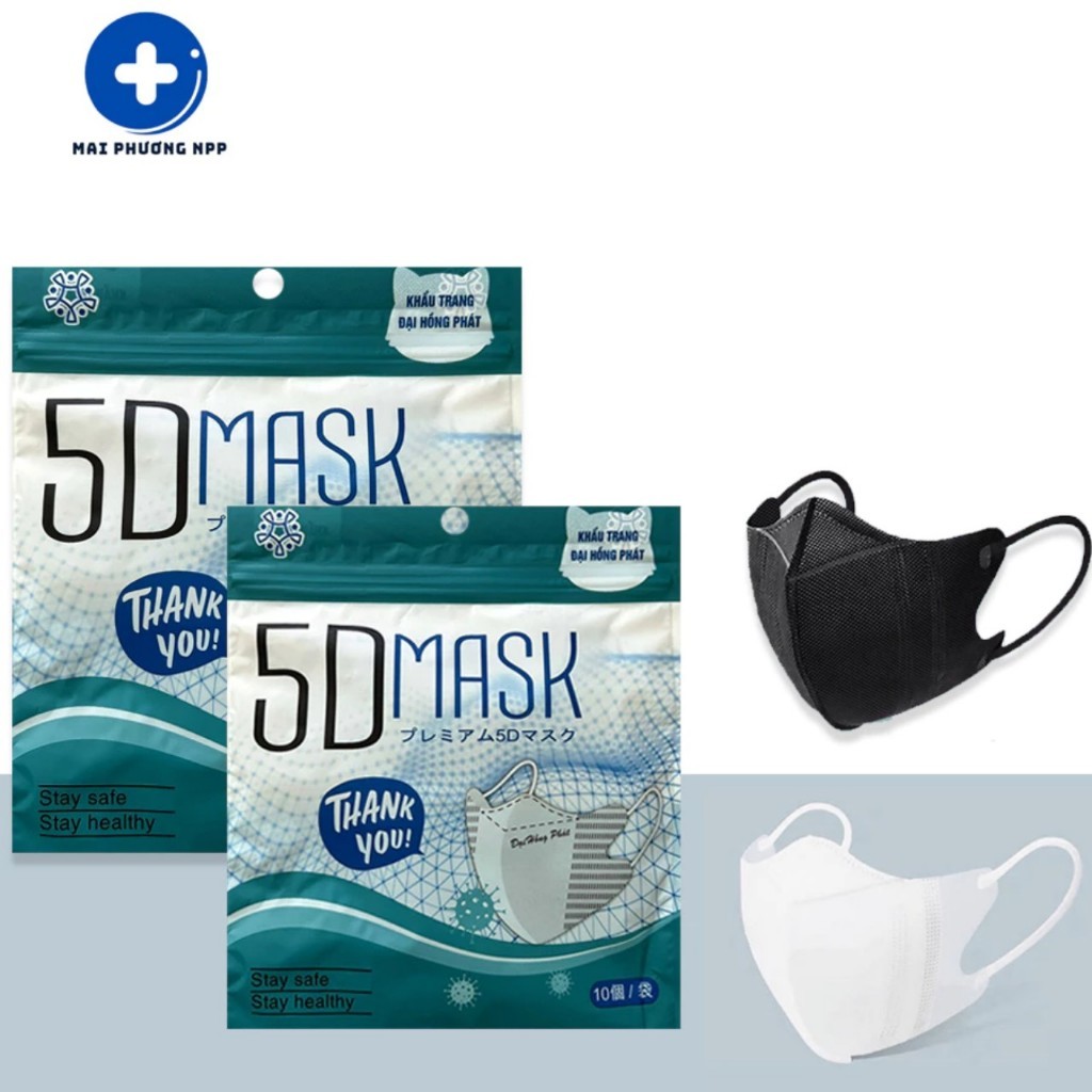 FREE SHIP Thùng 100 chiếc KHẨU TRANG 5D MASK 3 LỚP KHÁNG KHUẨN SIÊU RẺ