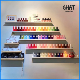 Kệ nail treo tường Spa, tiệm Nail, kệ để sơn móng tay gỗ MDF cao cấp tặng kèm vít âm tường