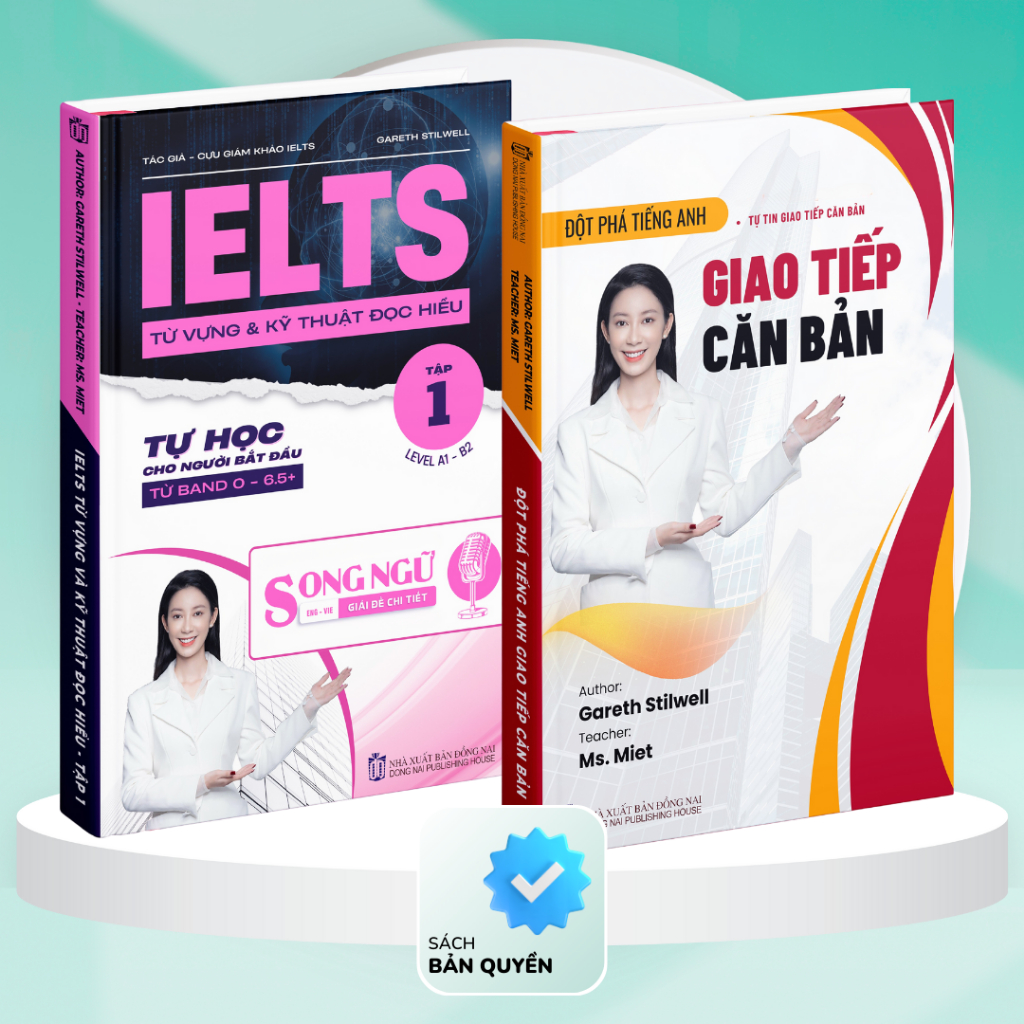 Combo 2 Cuốn Sách Từ Vựng  IELTS Band 6.5  & Kỹ Thuật Đọc Hiểu Và Sách Giao Tiếp Căn Bản Dành Cho Ng