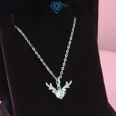 Dây chuyền bạc TNJ hình mặt hươu đính đá sang trọng thời trang cao cấp cho nữ DCN0734 - Trang Sức TNJ
