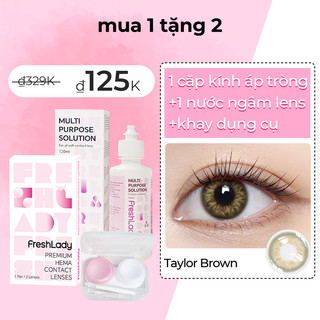 0-6 độ lens cận brown kính áp tròng Freshlady có độ len nâu giãn tròng áp tròng cận màu cận live
