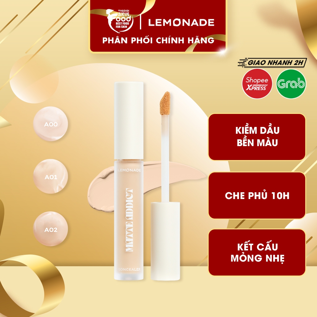 Kem Che Khuyết Điểm Kiềm Dầu Lemonade Matte Addict Concealer