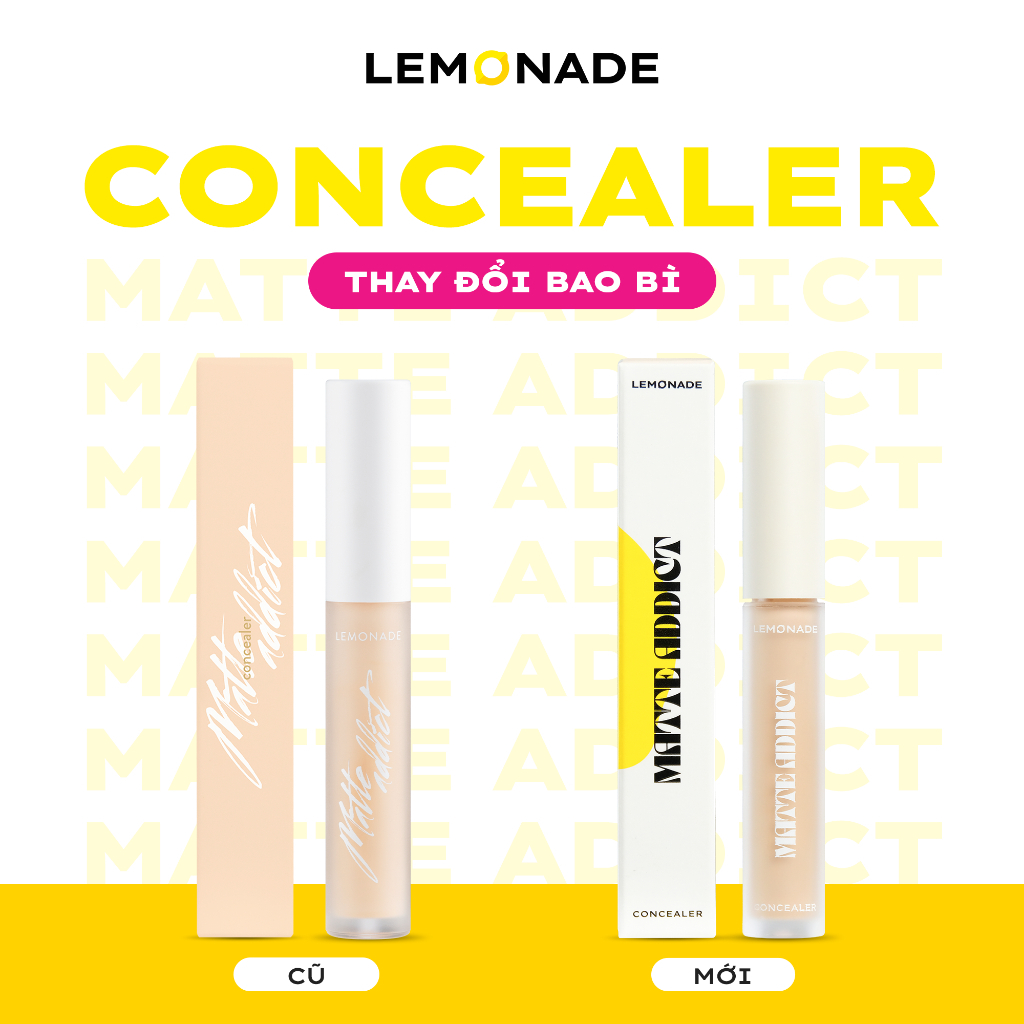 Kem Che Khuyết Điểm Kiềm Dầu Lemonade Matte Addict Concealer