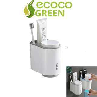 Kệ đựng cốc và bàn chải đánh răng ecoco e1905 - hộp để bàn chải dán tường không cần khoan đục