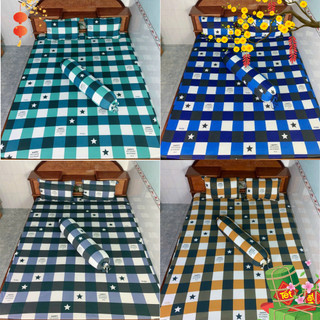 Bộ Drap thun Hàn Quốc sọc sao mát mịn, không xù lông