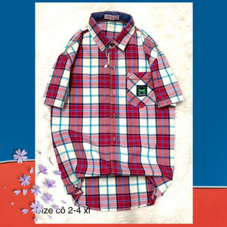[Cao Cấp] Áo Sơ Mi Bé Trai Size Đại 45-58kg Chất Cotton Mềm Mát Hút Mồ Hôi.1597