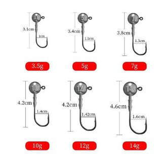 Lưỡi jig e về 4 size - 1 túi 5 sản phẩm