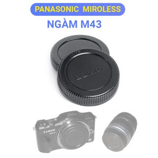 Bộ nắp đậy đuôi lens + nắp đây body máy ảnh Panasonic Lumix - Olympus M43-mount Cap trước sau loại mới zen khớp