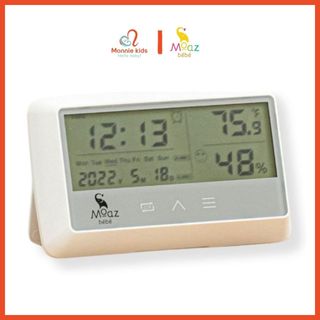 Nhiệt ẩm kế đa năng cho bé Moaz Bebe MB027, nhiệt kế đo nhiệt độ phòng tiện lợi cho mẹ - Monnie Kids
