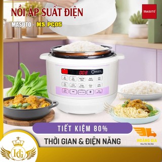 Nồi Áp Suất Điện Masuto MS - PC04 , PC05 | Nồi Áp Suất Điện Đa Năng Masuto Công Suất Lớn 1300W , Dung Tích 4L - 5L