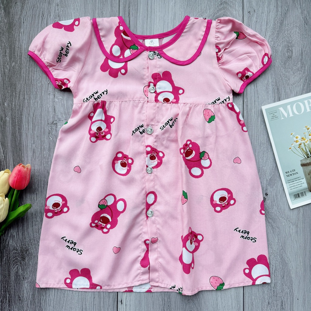 SALE ĐỒNG GIÁ Đầm tole tay ngắn 10kg-35kg với chất liệu tole lanh 2 da loại 1 mềm mát. MinMin Baby
