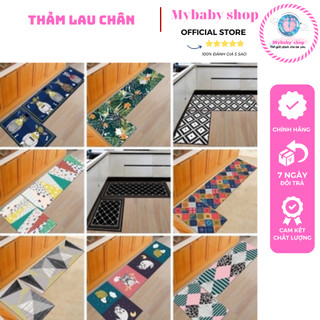 [GIÁ KHO] Thảm nhà bếp 3D bộ 2 cái sang trọng, combo 2 thảm nhà bếp, thảm lau chân.